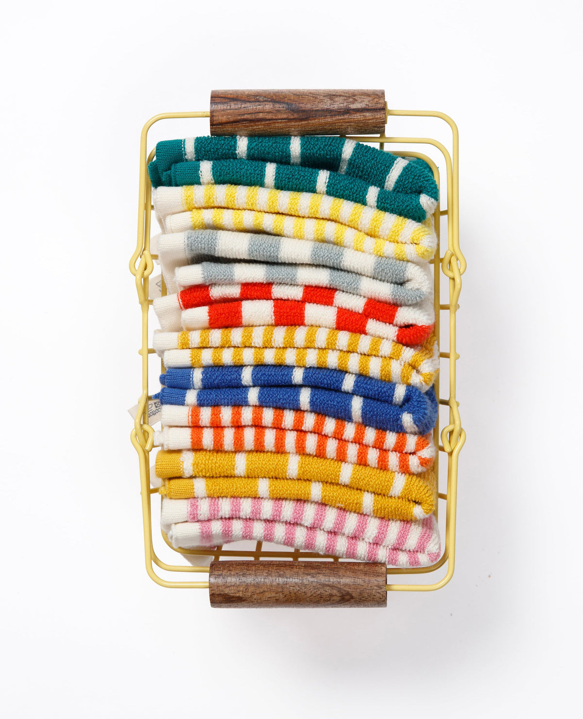 Striped Washcloths: Orange/Yellow/Cobalt
