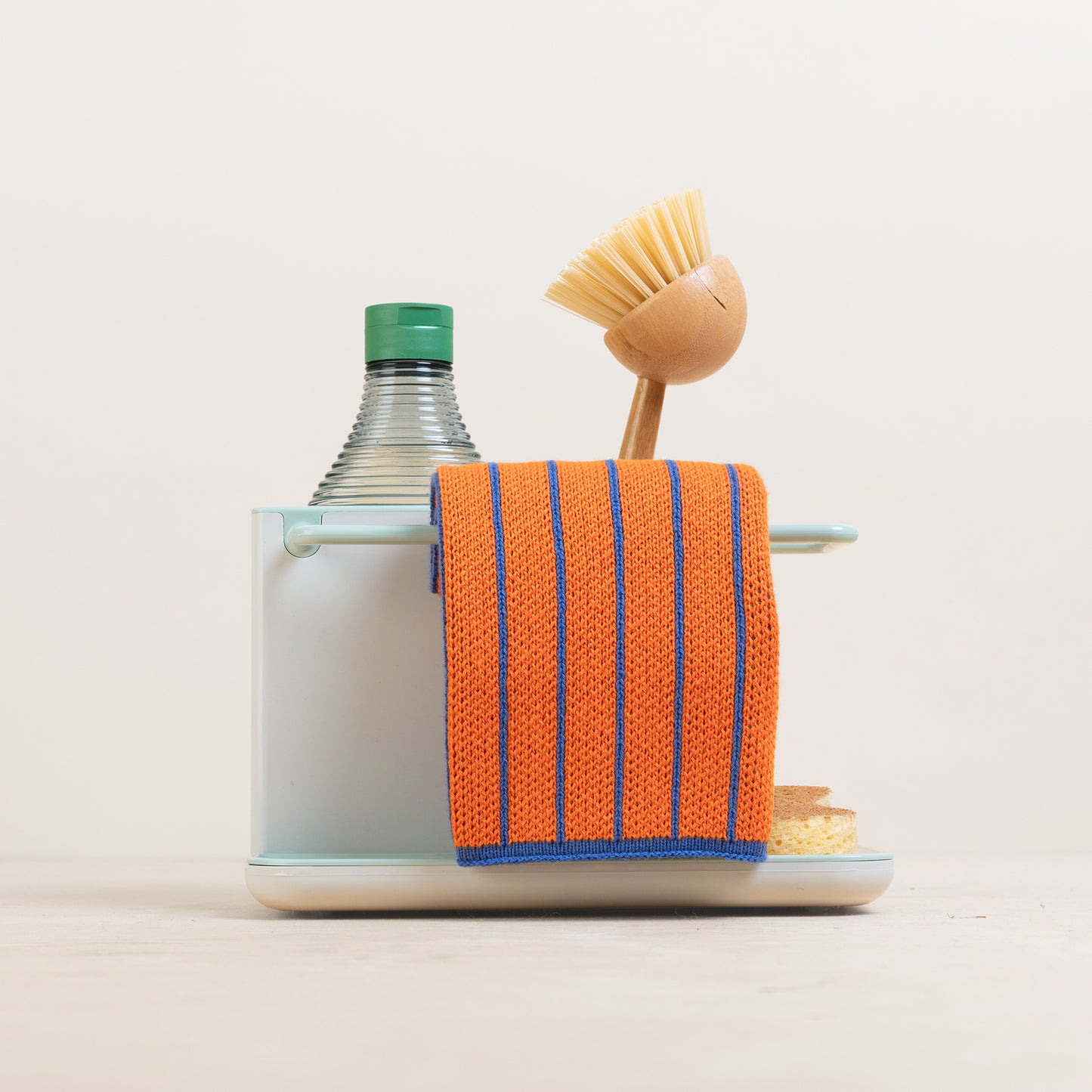 Reusable Striped Dishcloths: Orange