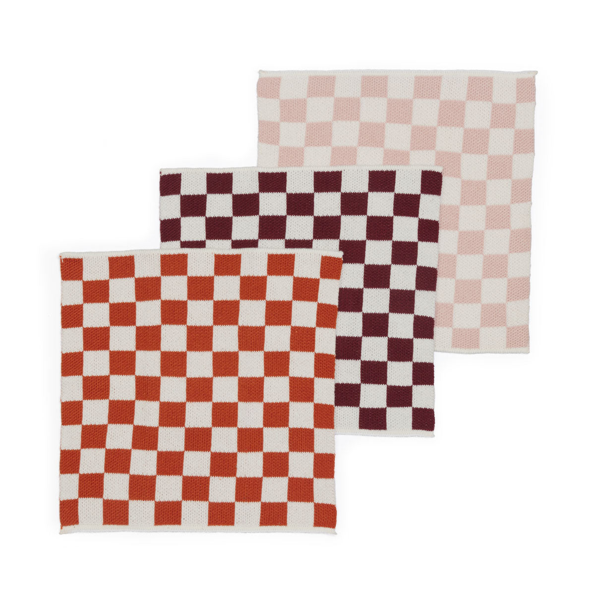 Reusable Check Dishcloths: Orange