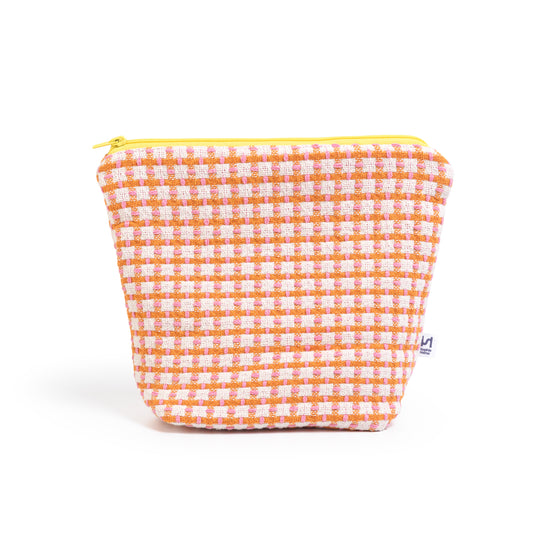 Recycled Cotton Wash Bag: Orange & Pink
