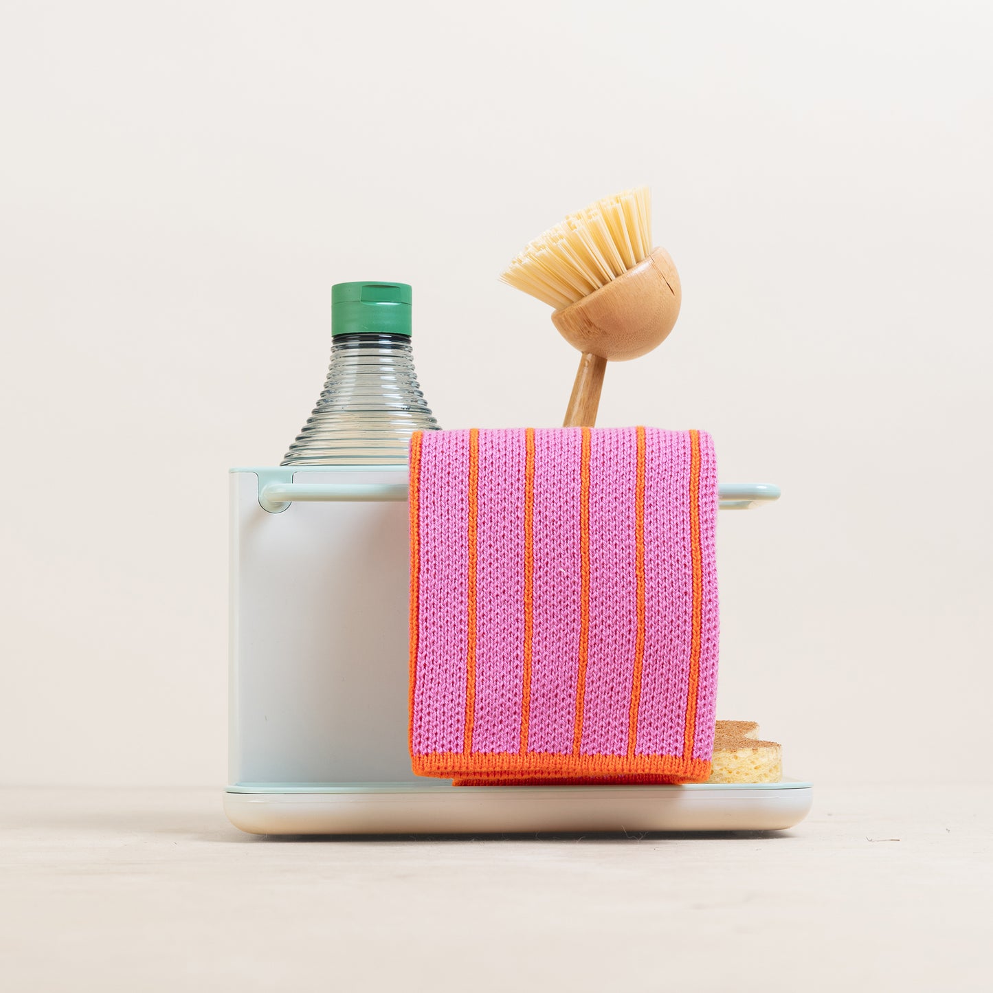 Reusable Striped Dishcloths: Pink