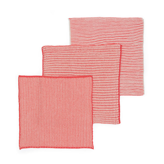 Reusable Textured Dishcloths: Red