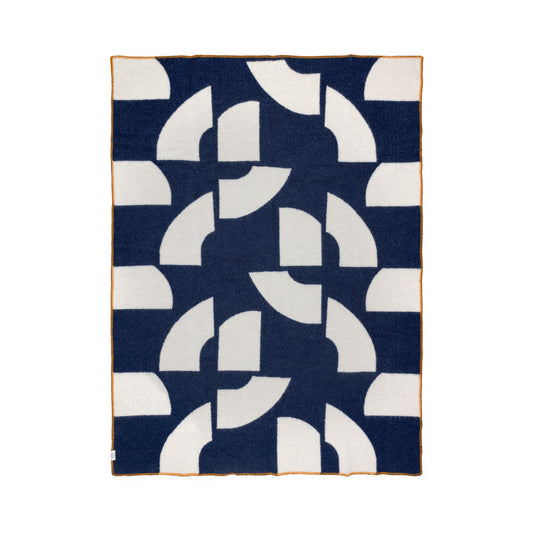 Deko Wool Blanket: Navy