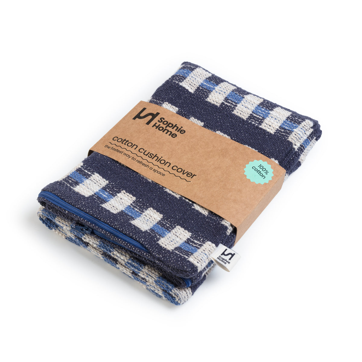 Hila Cushion Cover: Cobalt