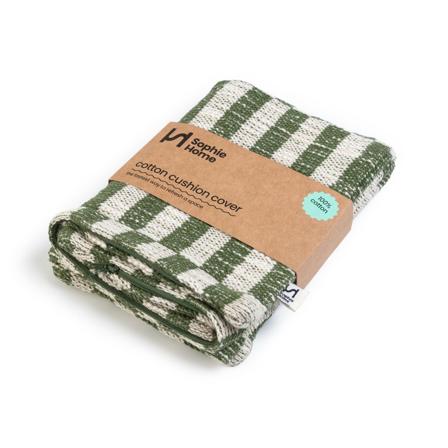 Blok Cushion Cover: Green