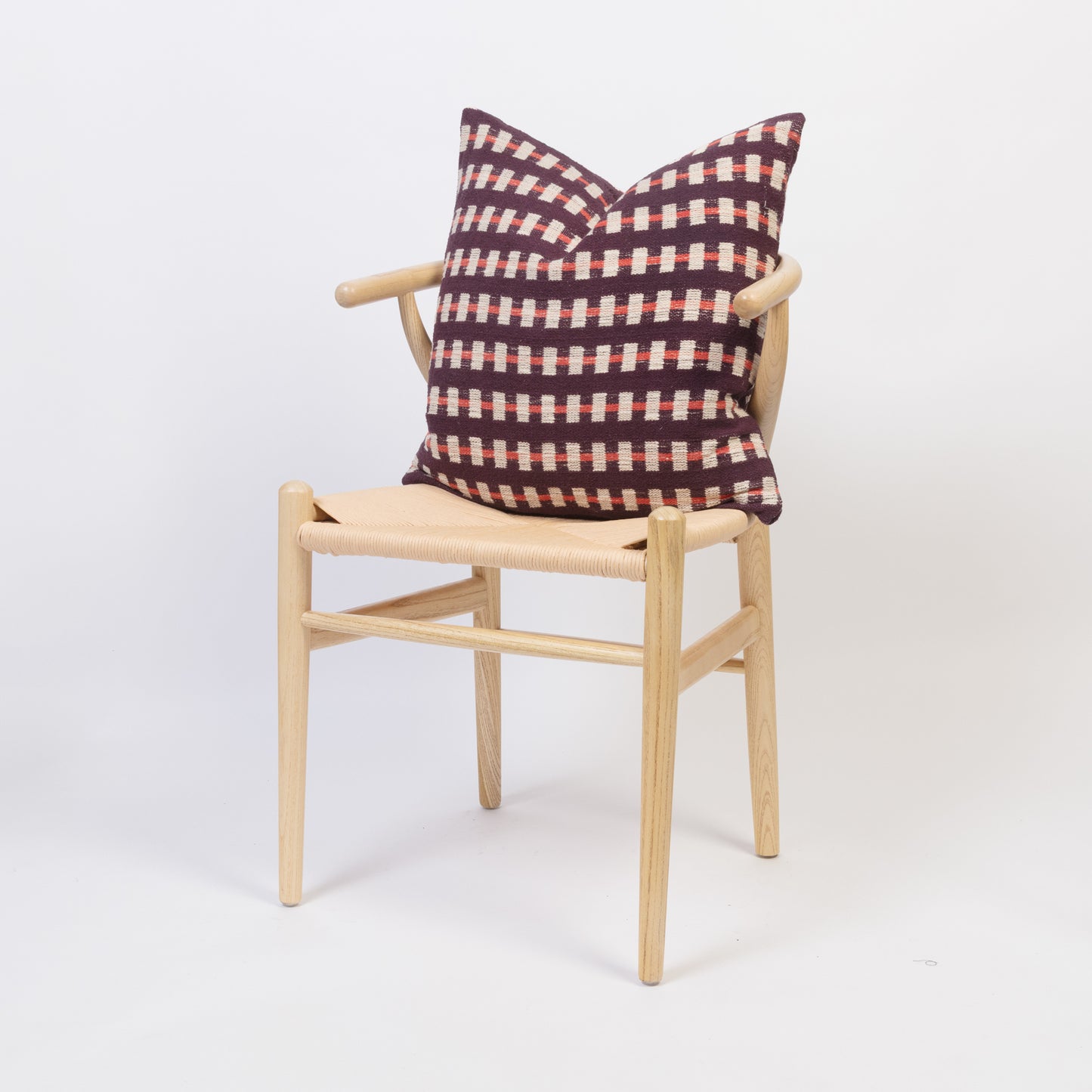 Hila Cushion Cover: Burgundy