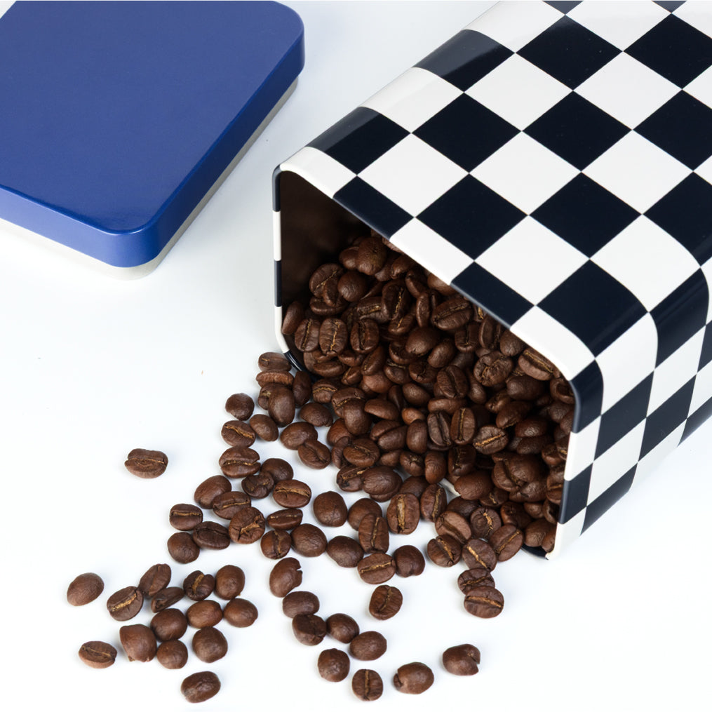 Check Airtight Storage Tin: Navy
