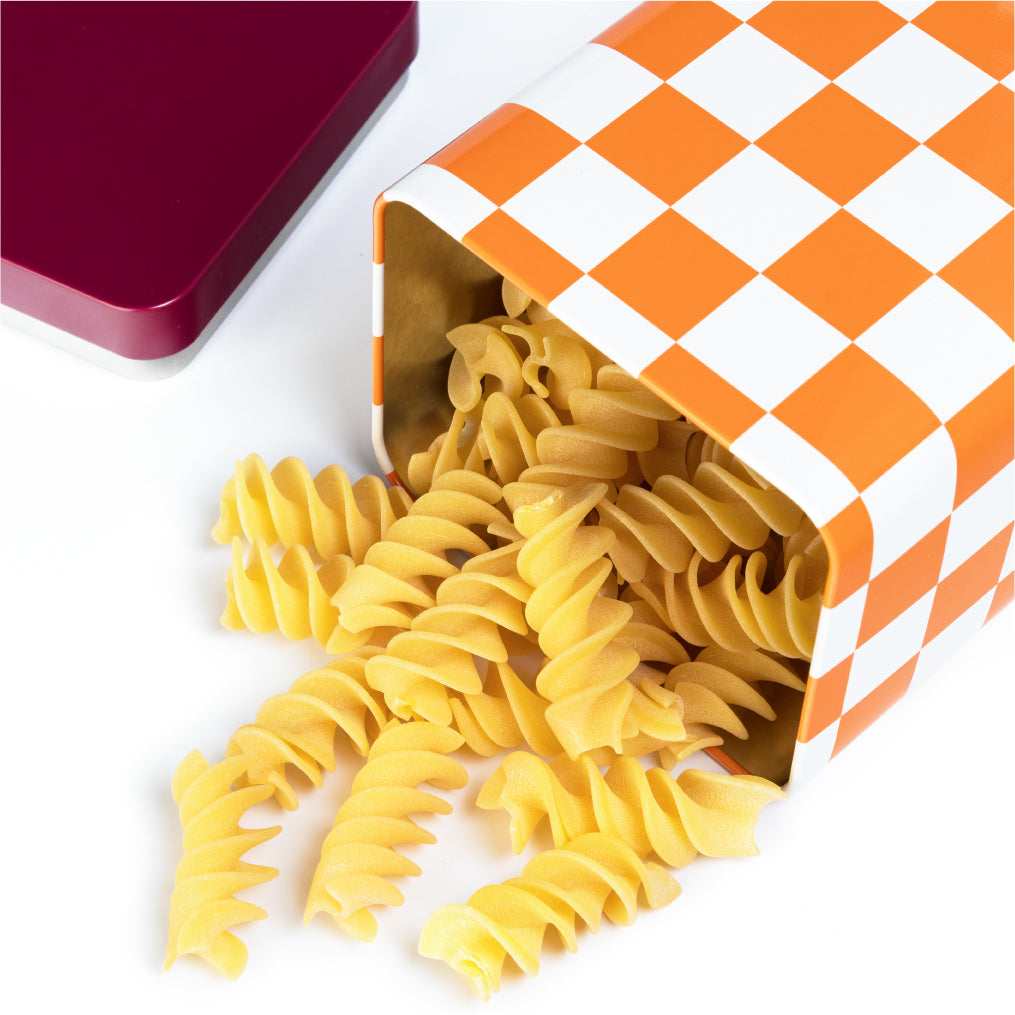 Check Airtight Storage Tin: Orange