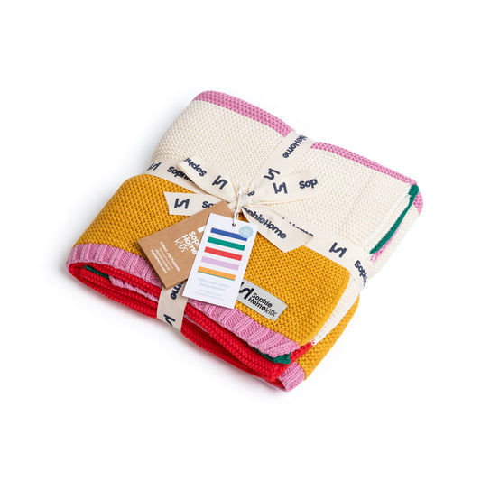 Striped Baby Blanket: Rainbow
