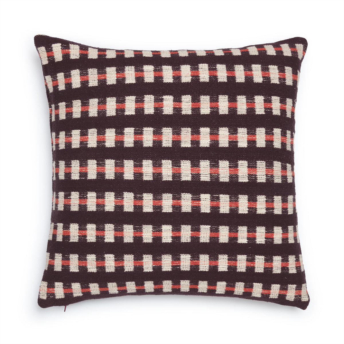Hila Cushion Cover: Burgundy