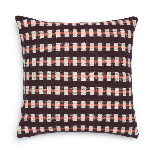 Hila Cushion Cover: Burgundy