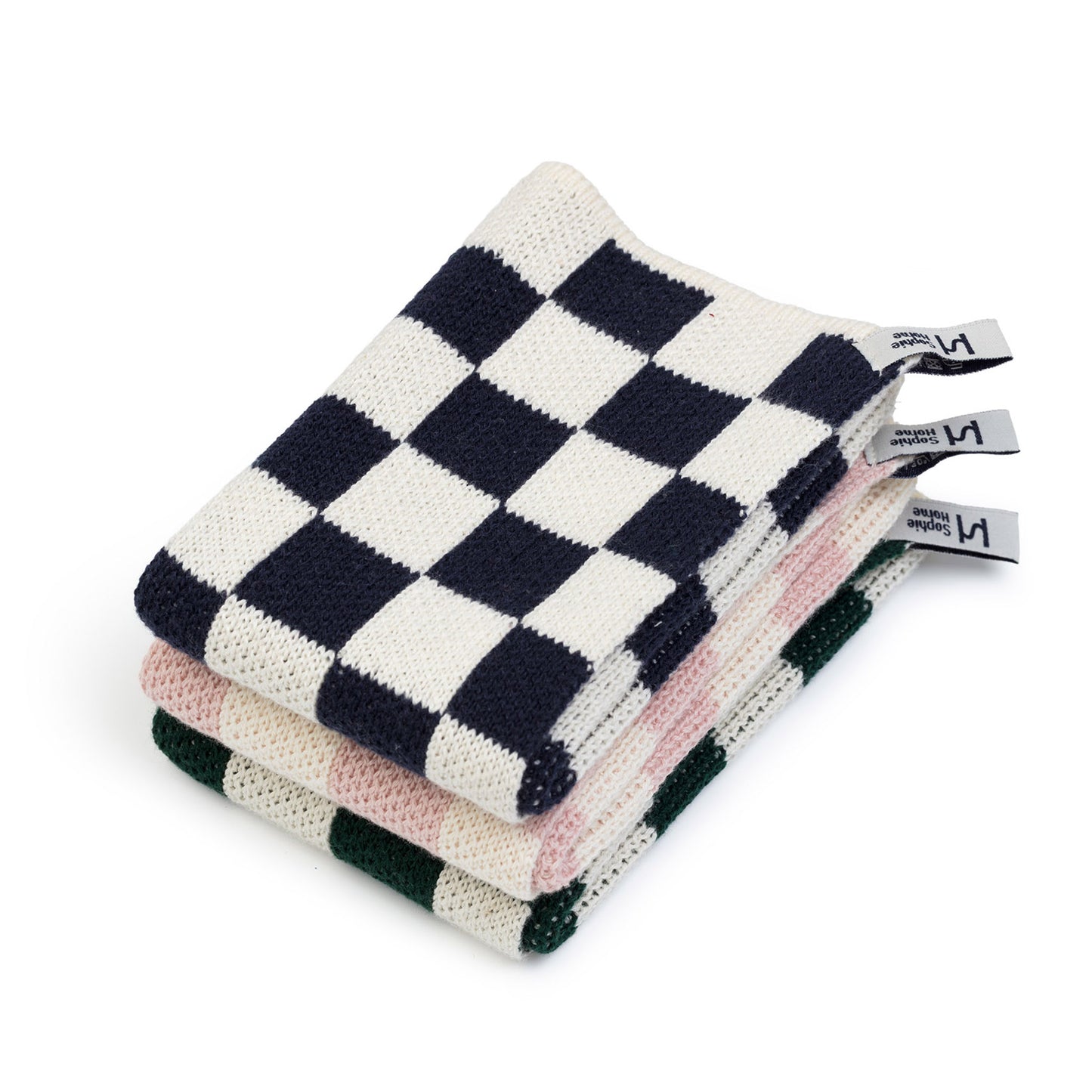 Reusable Check Dishcloths: Forest