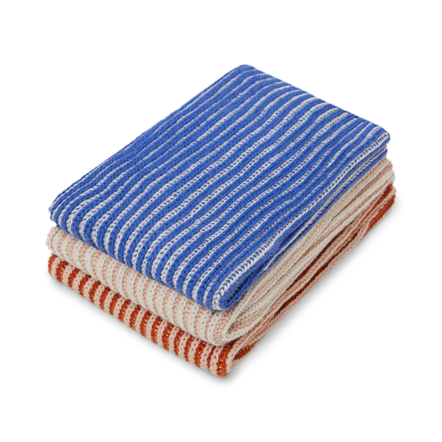 Reusable Ribbed Dishcloths: Cobalt