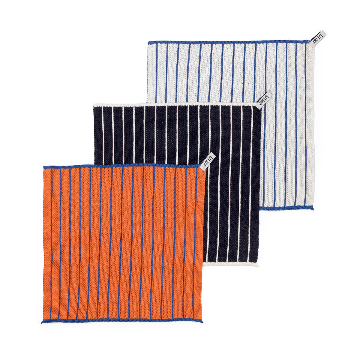 Reusable Striped Dishcloths: Orange
