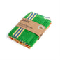 Striped Terry Towelling Flannel 2 Pack: Green