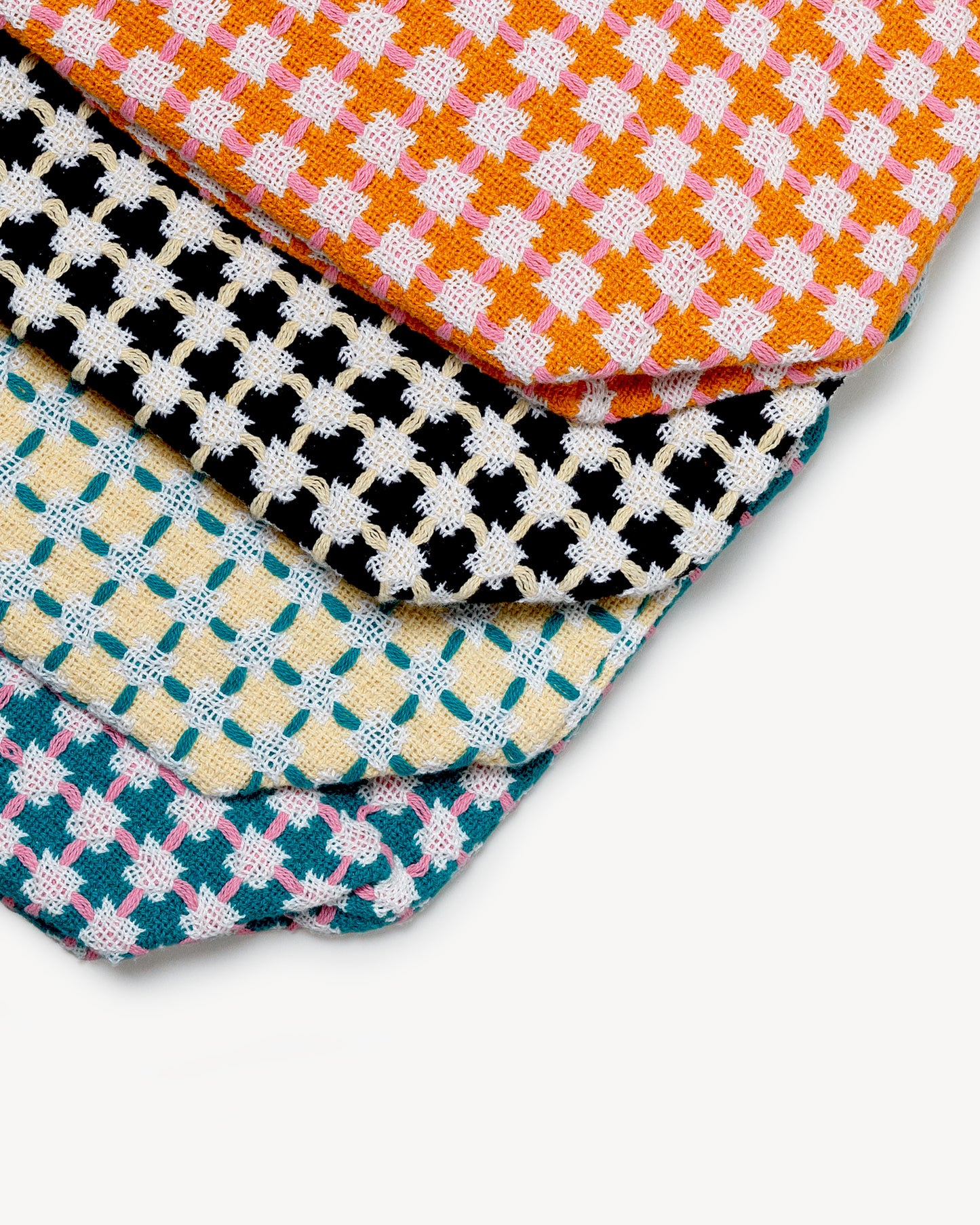 Recycled Cotton Wash Bag: Orange & Pink