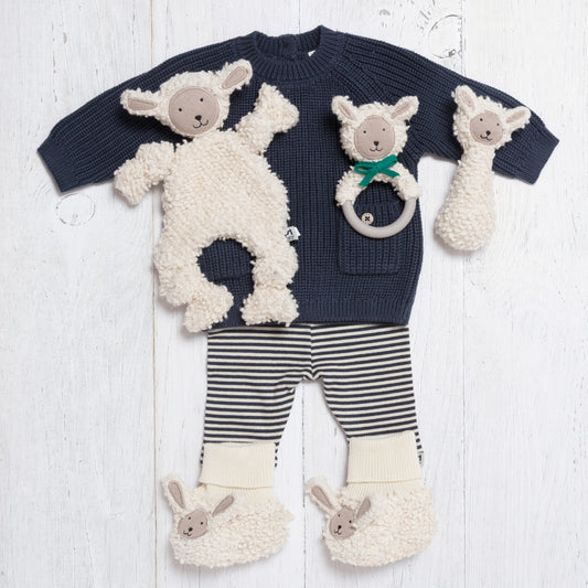 Sheep Teething Rattle: Ivory