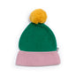 Baby Bobble Hat: Green & Pink