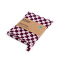 Cotton Check Hand Towel: Burgundy
