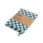 Cotton Check Hand Towel: Teal
