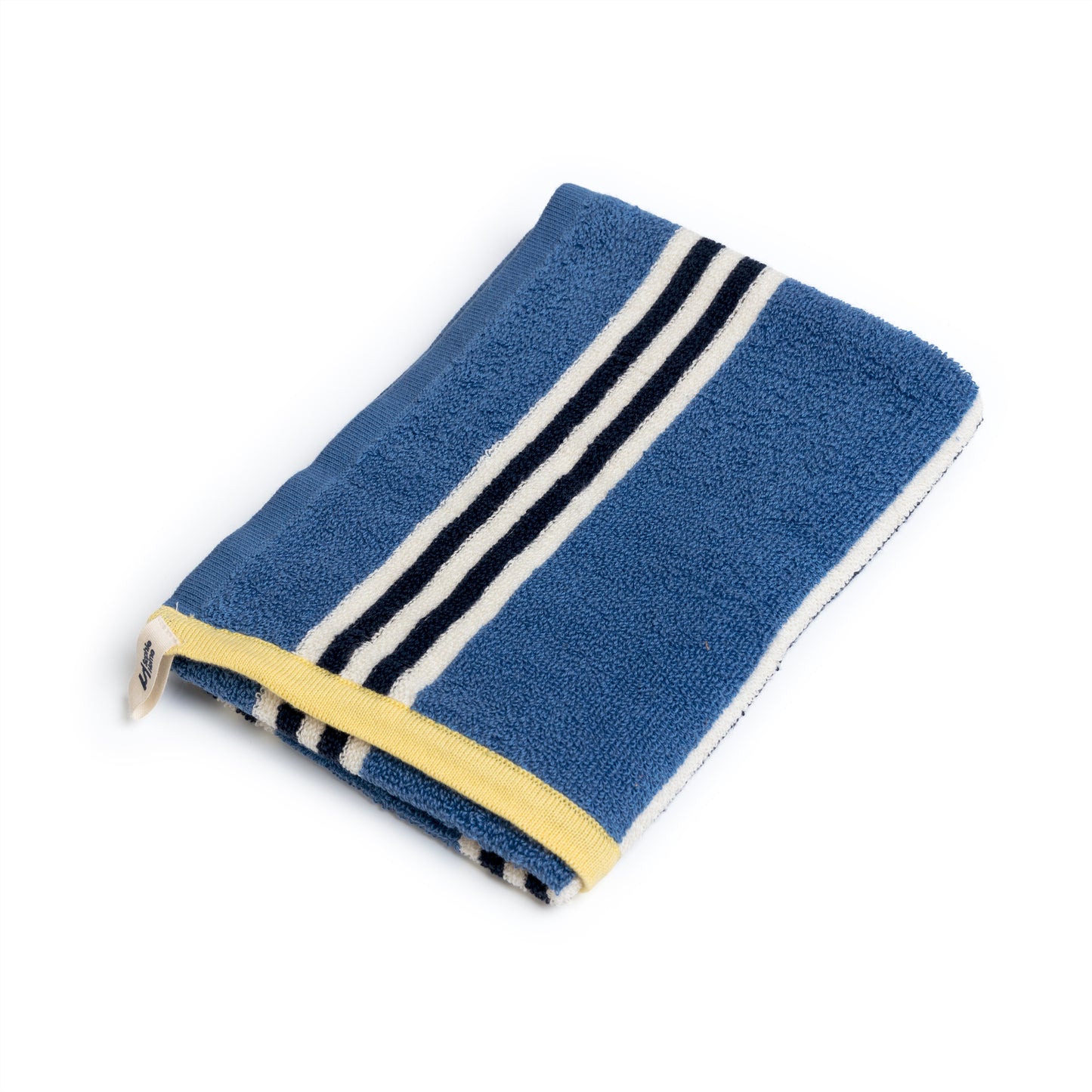 Striped Terry Towelling Hand Towel: Cobalt