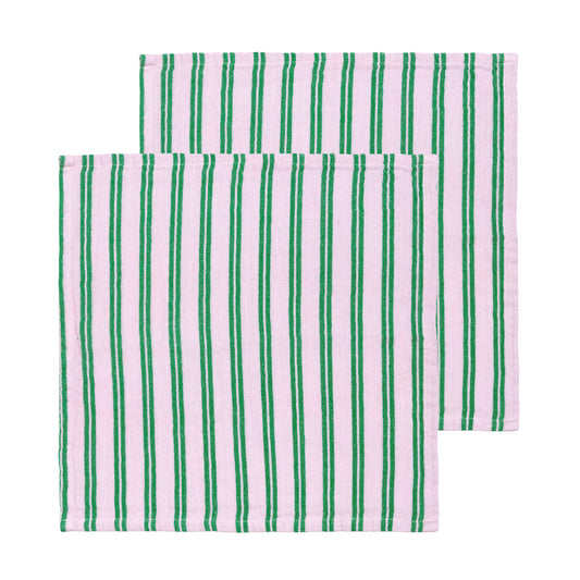 Striped Cotton Napkin 2 Pack: Lilac