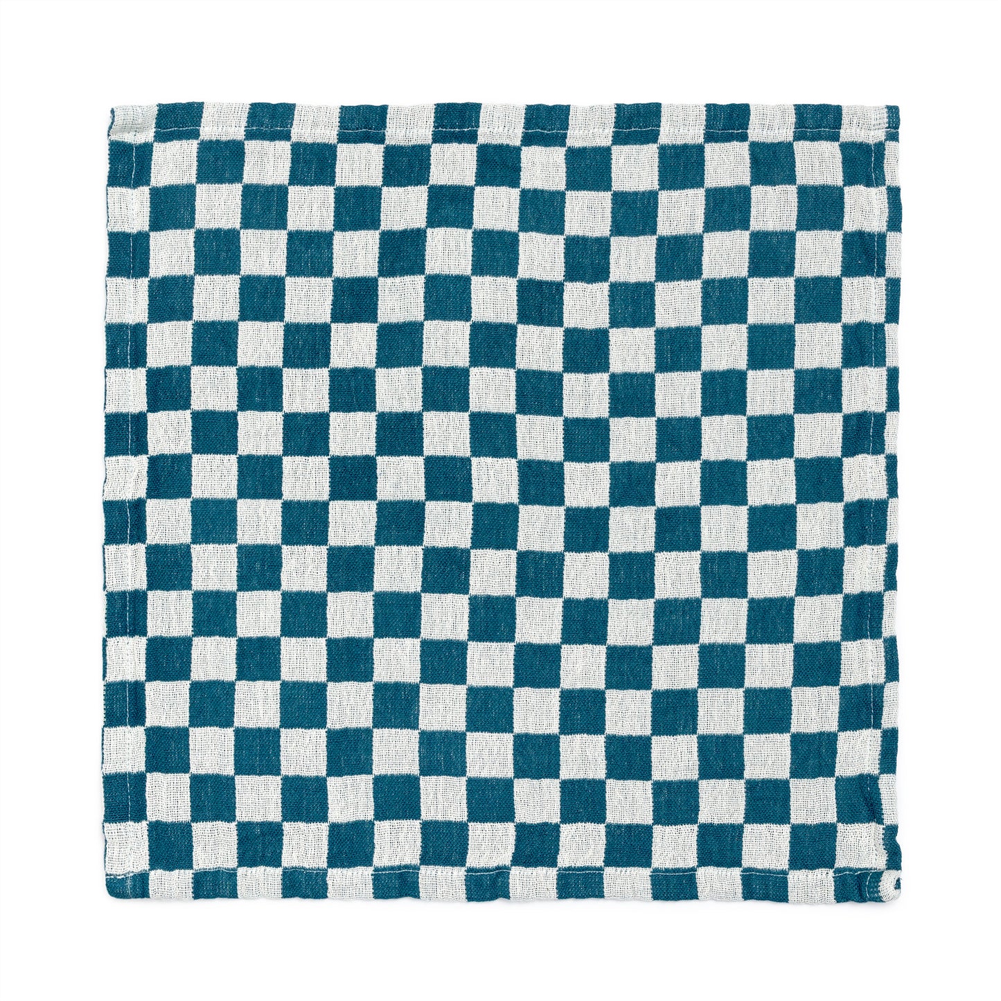 Check Cotton Napkin 2 Pack: Teal