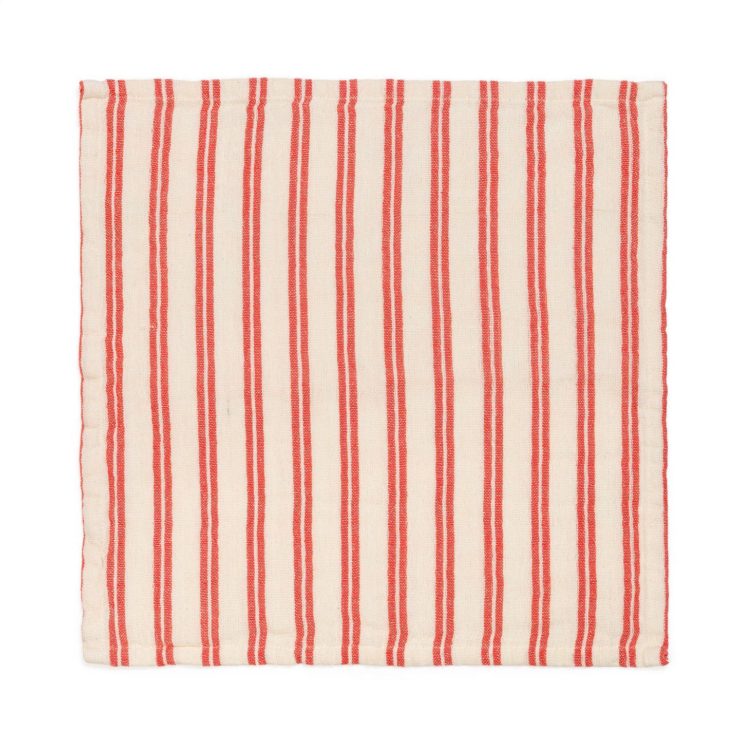 Striped Cotton Napkin 2 Pack: Red
