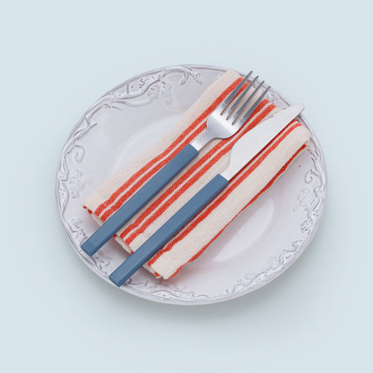 Striped Cotton Napkin 2 Pack: Red