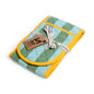 Striped Double Oven Glove: Green & Blue