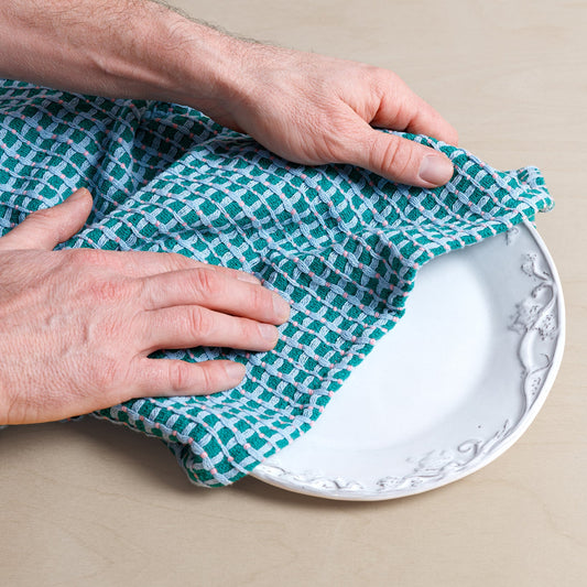 Recycled Materials Tea Towel 2 Pack: Yellow