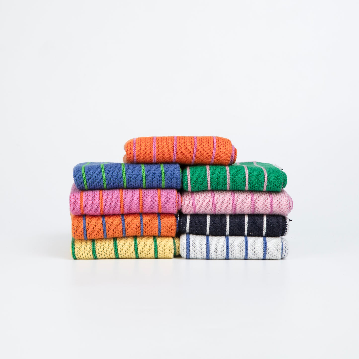 Reusable Striped Dishcloths: Green