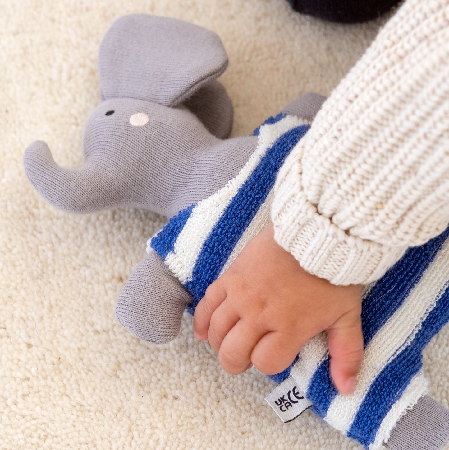 Full of Beans Toy Elephant: Cobalt