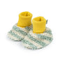 Boucle Striped Slipper Socks: Aqua