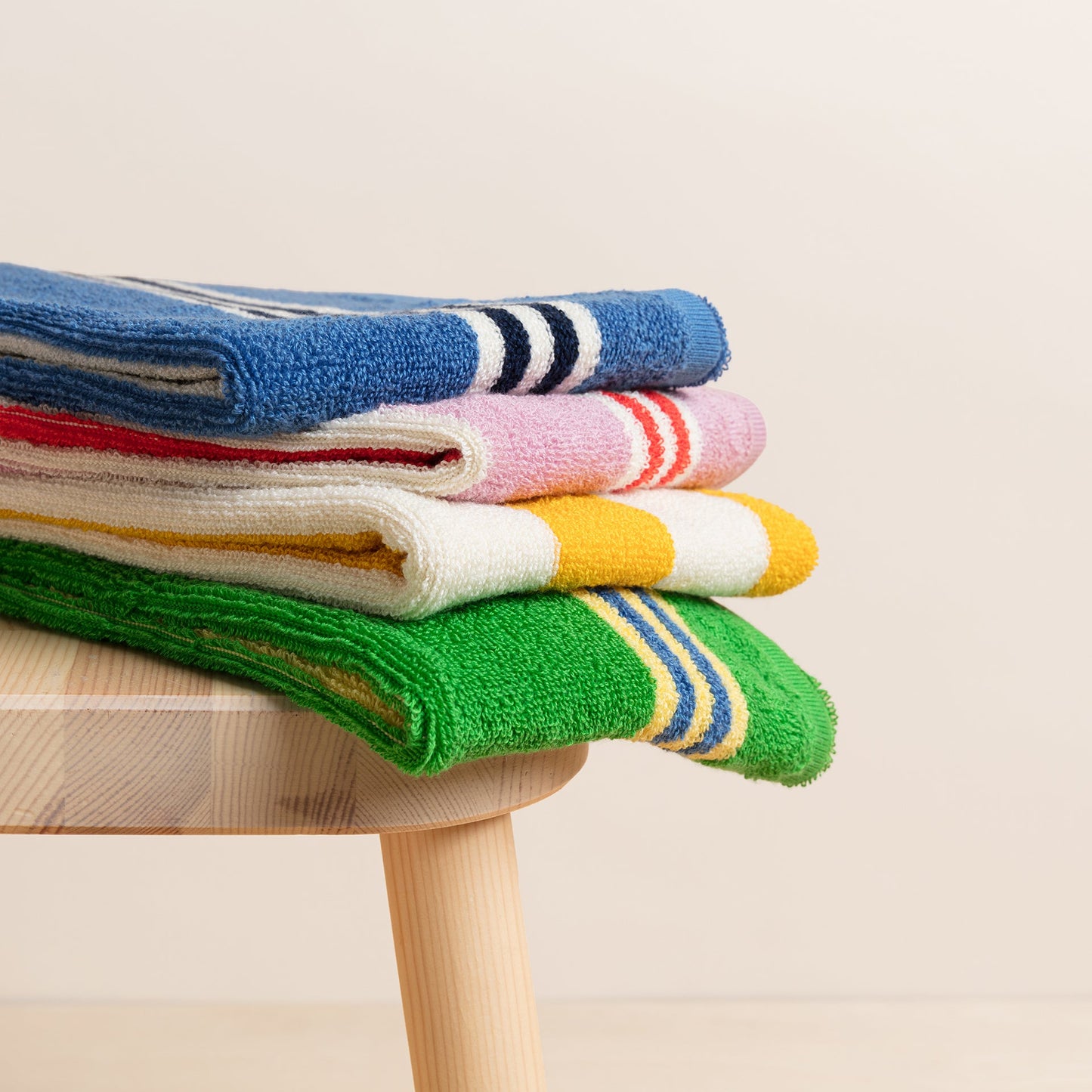 Striped Terry Towelling Hand Towel: Citrus