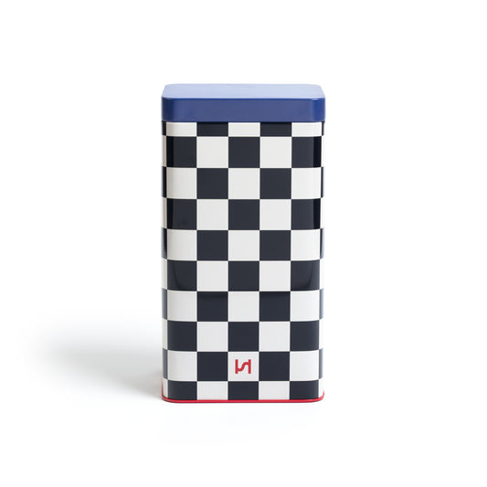 Check Airtight Storage Tin: Navy