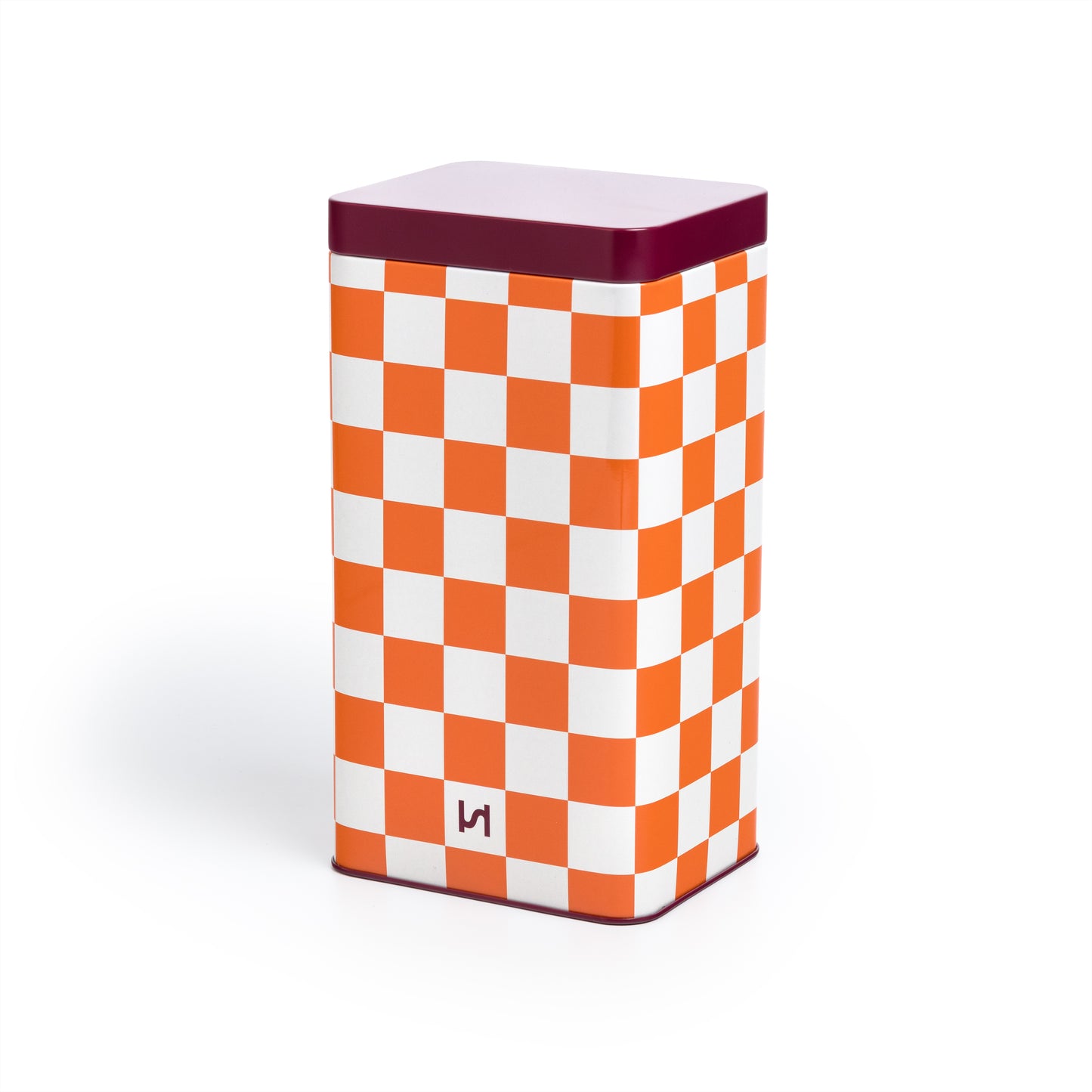 Check Airtight Storage Tin: Orange