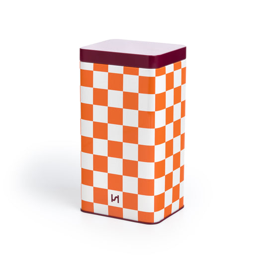 Check Airtight Storage Tin: Orange