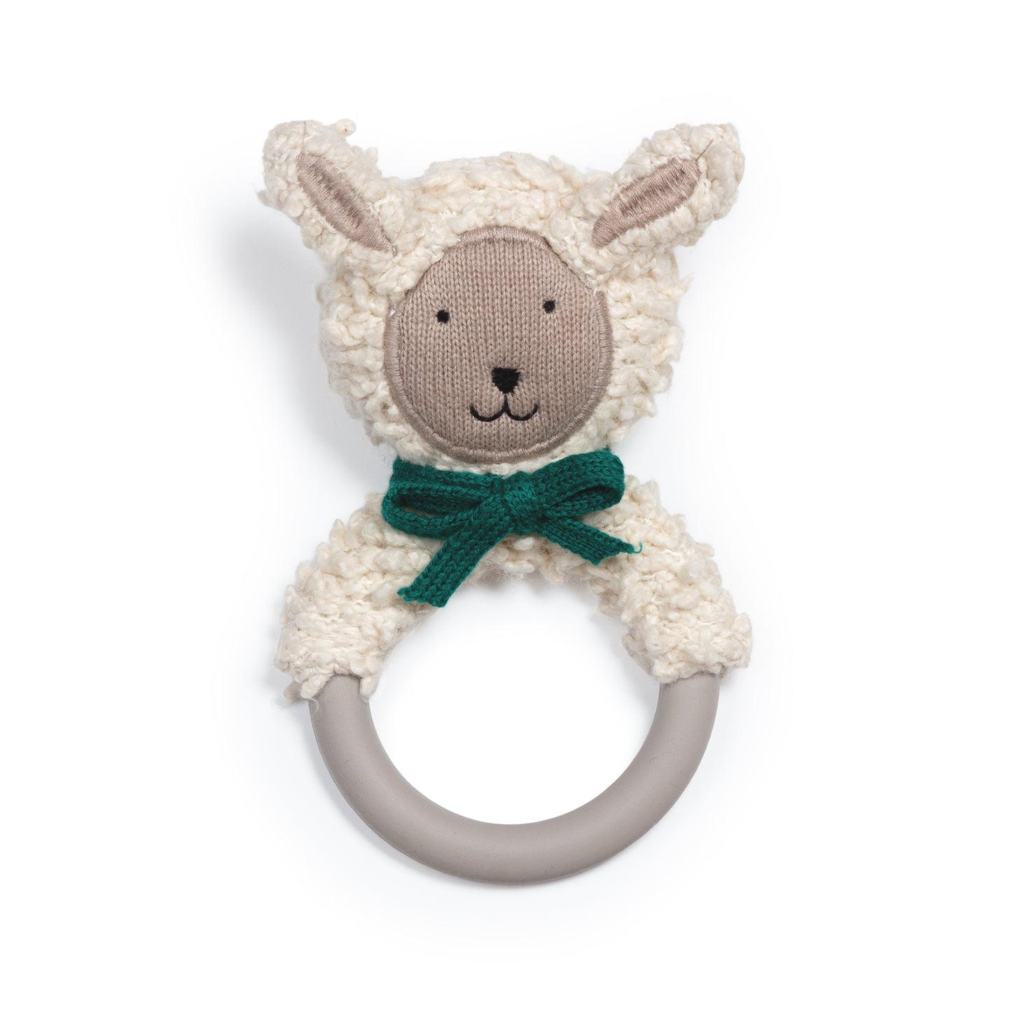 Sheep Teething Rattle: Ivory