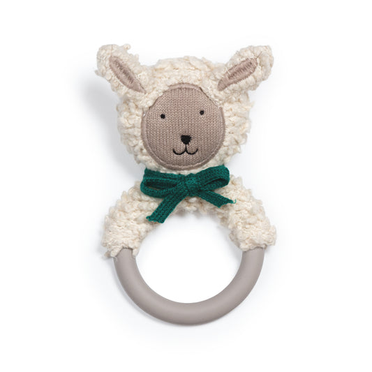 Sheep Teething Rattle: Ivory
