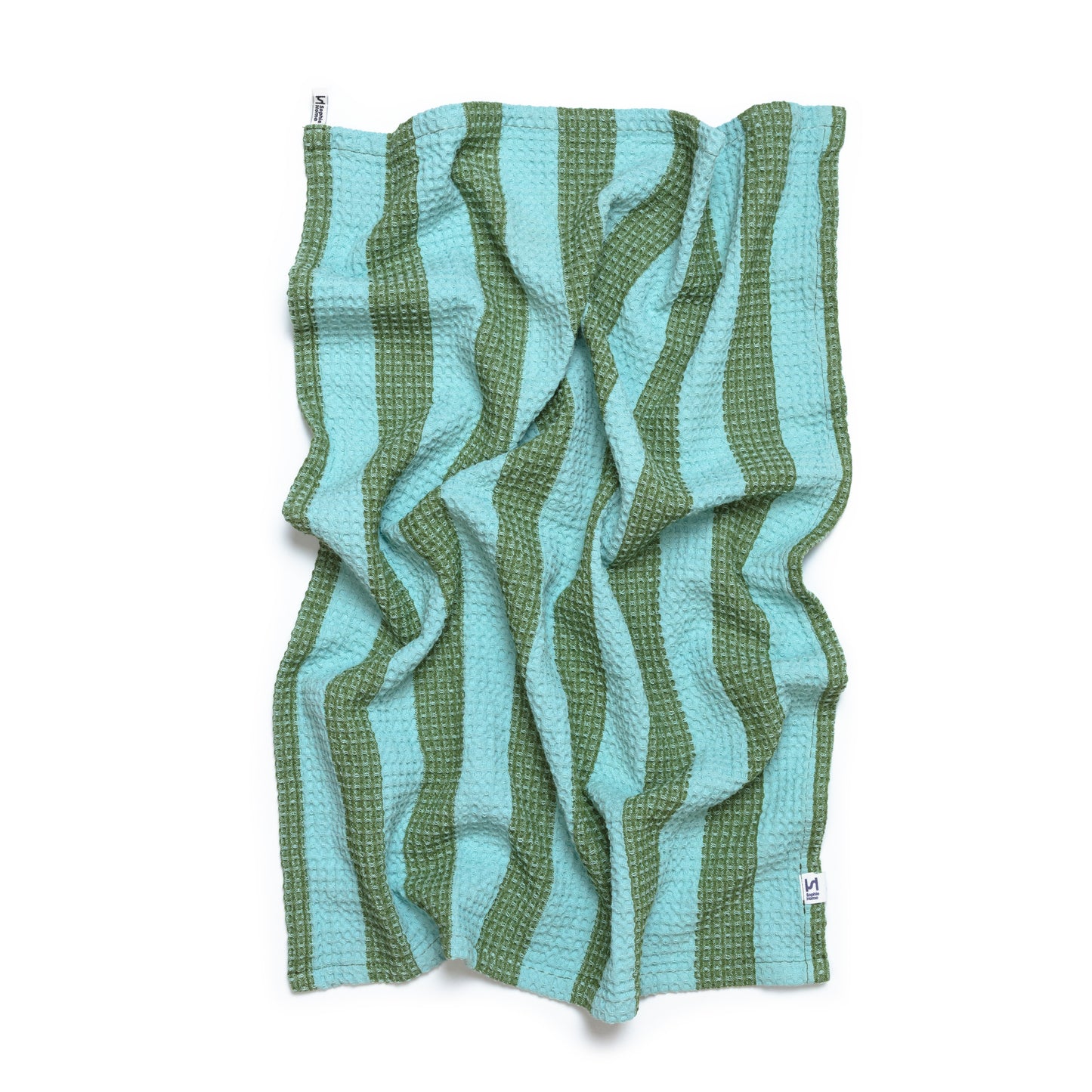 Cotton Waffle Tea Towel 2 Pack: Green & Citrus