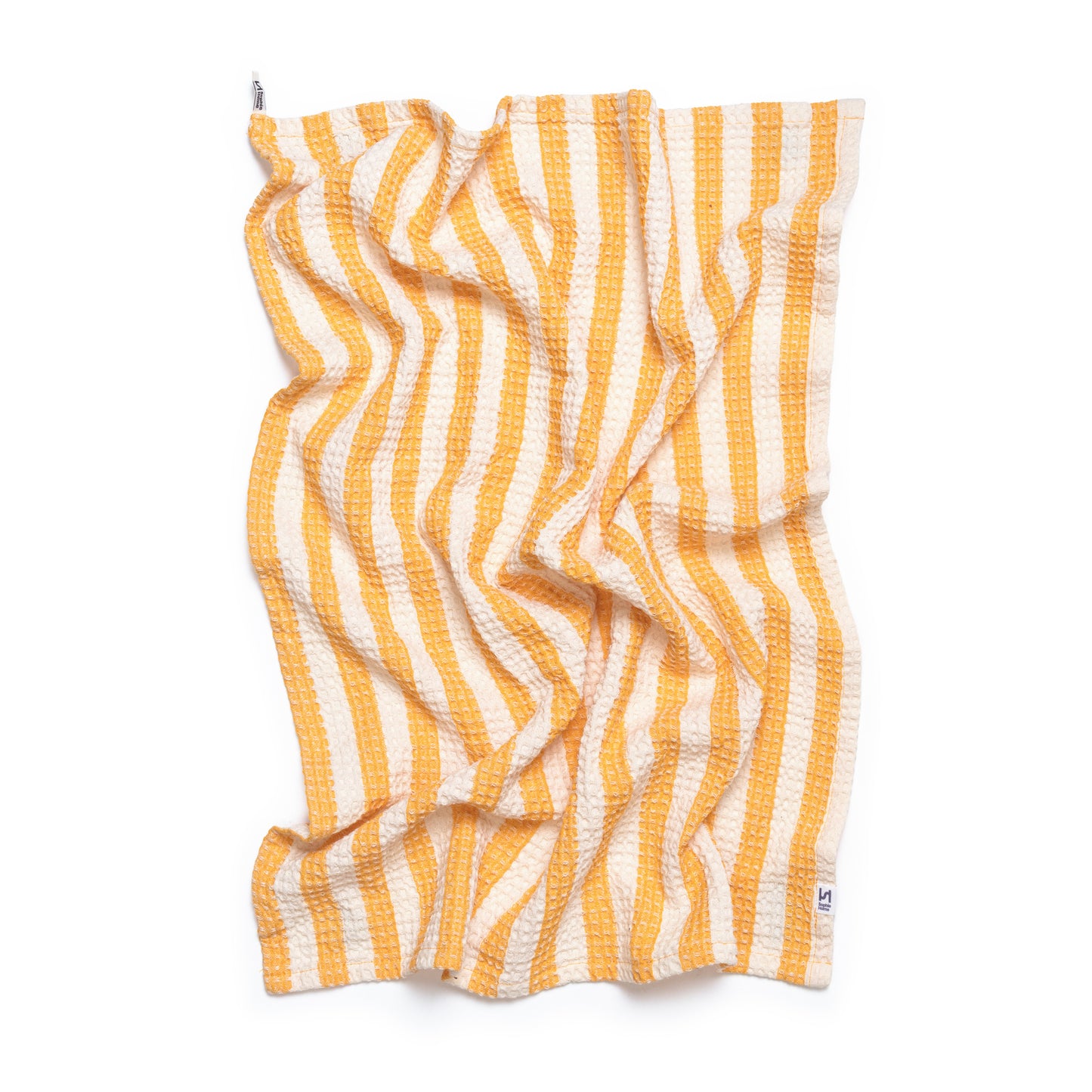 Cotton Waffle Tea Towel 2 Pack: Green & Citrus