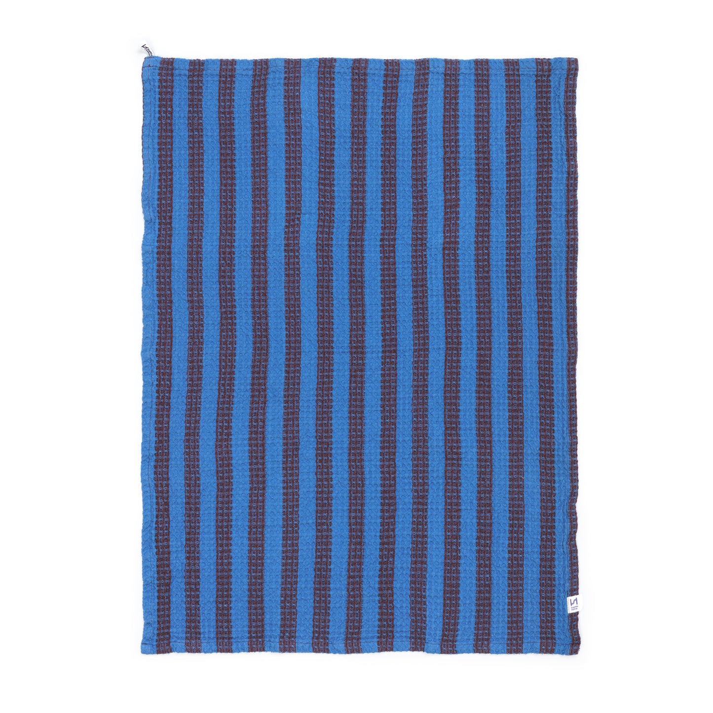 Cotton Waffle Tea Towel 2 Pack: Cobalt & Ivory