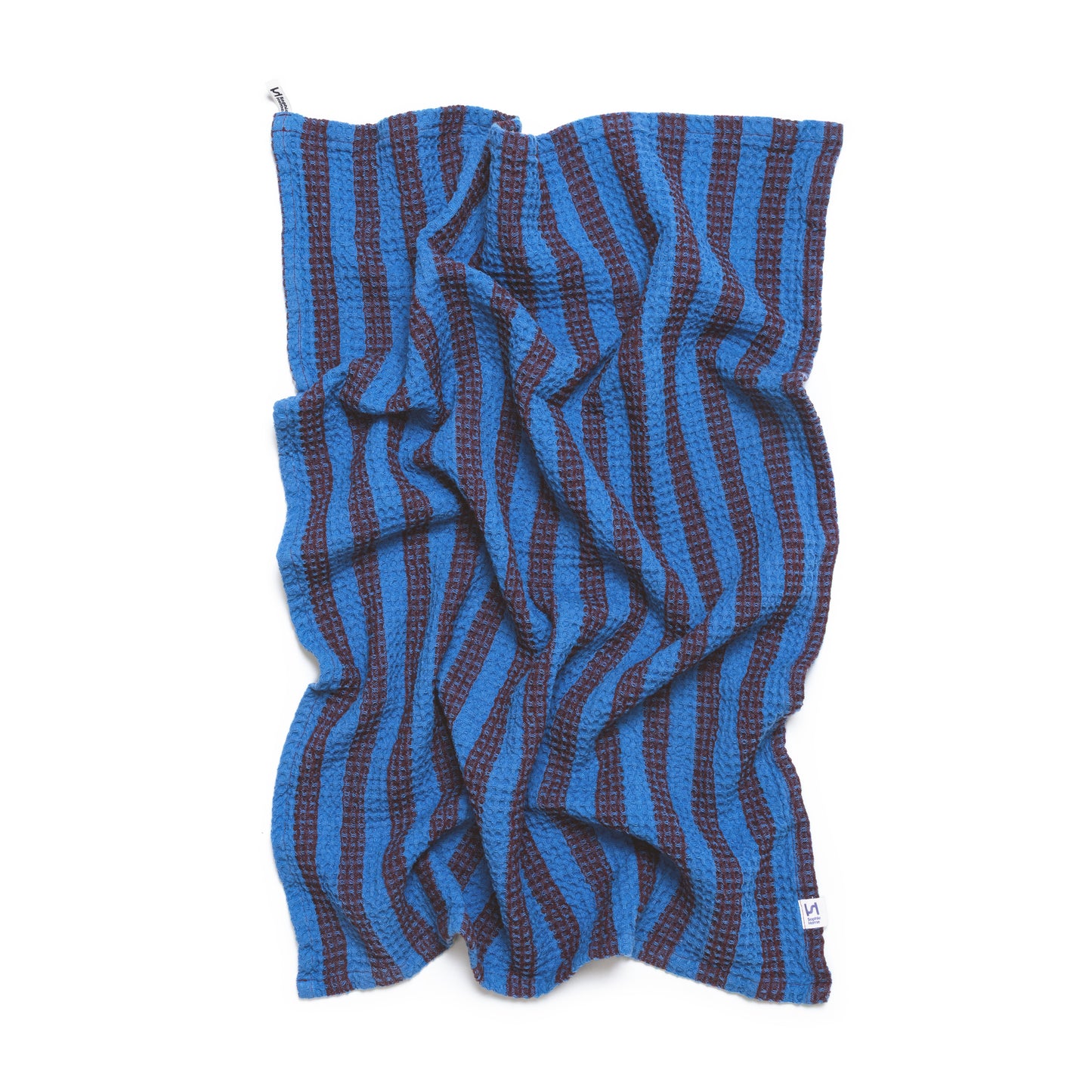 Cotton Waffle Tea Towel 2 Pack: Cobalt & Ivory
