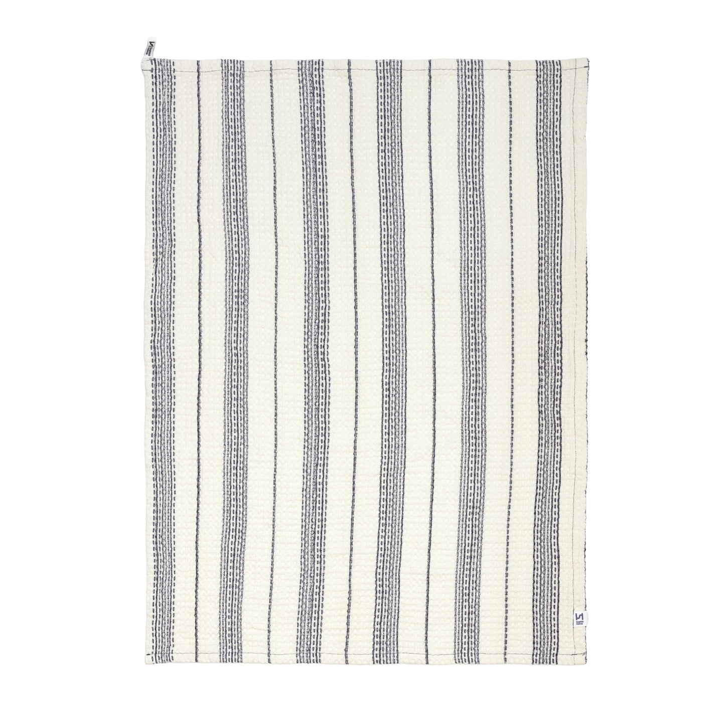 Cotton Waffle Tea Towel 2 Pack: Cobalt & Ivory