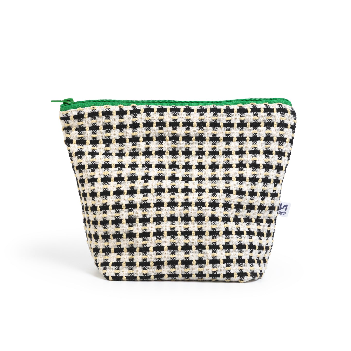 Recycled Cotton Wash Bag: Navy & Yellow