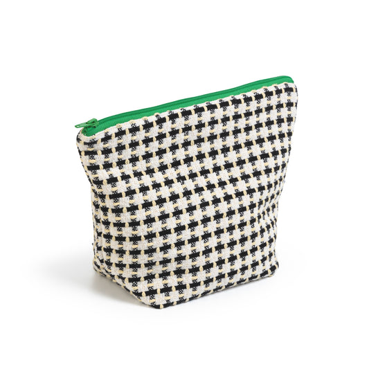 Recycled Cotton Wash Bag: Navy & Yellow