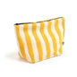Striped Terry Towelling Wash Bag: Citrus & Ivory